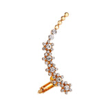 Full Crystal Butterfly Flower Single Crystal Earrings