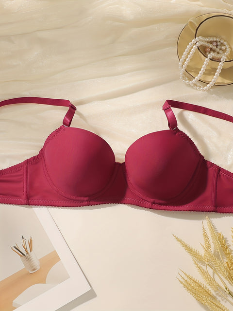 2pcs Sexy Strapless Push-Up Lingerie Set for Women - Non-Slip, Underwire Support, Nylon & Elastane Blend, Hand Washable