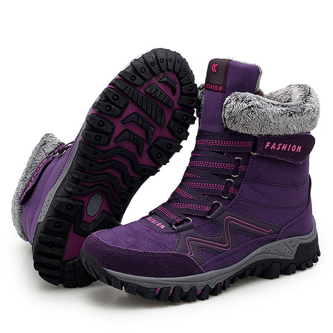 Plush thickened high-top warm cotton shoes