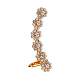 Full Crystal Butterfly Flower Single Crystal Earrings