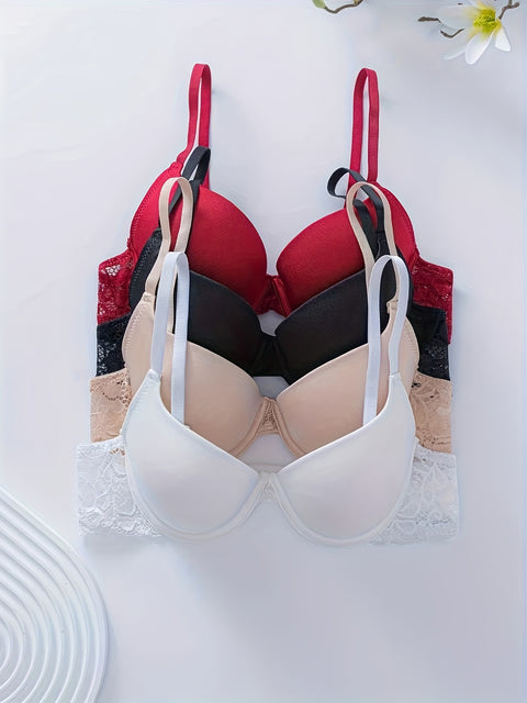 4pcs Women's Sexy Bra Set