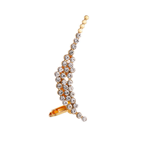 Full Crystal Butterfly Flower Single Crystal Earrings
