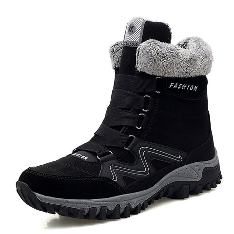Plush thickened high-top warm cotton shoes
