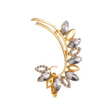Full Crystal Butterfly Flower Single Crystal Earrings