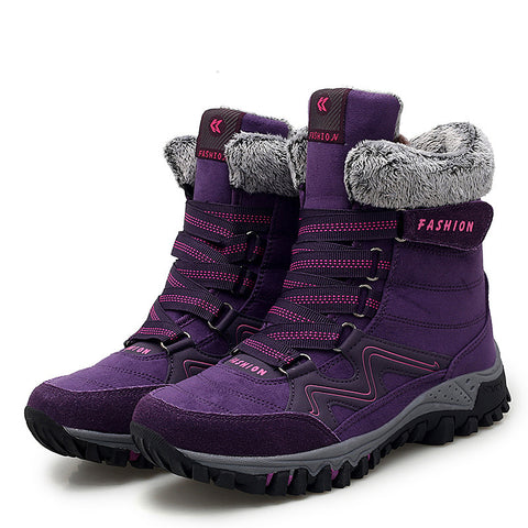 Plush thickened high-top warm cotton shoes