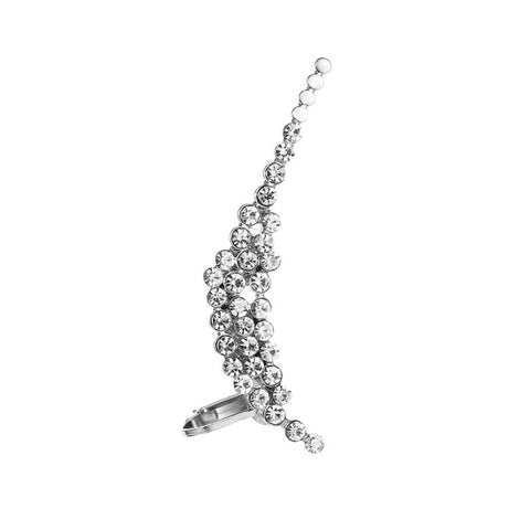 Full Crystal Butterfly Flower Single Crystal Earrings