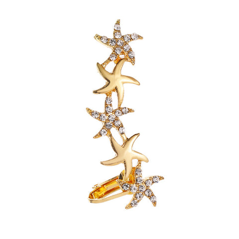 Full Crystal Butterfly Flower Single Crystal Earrings