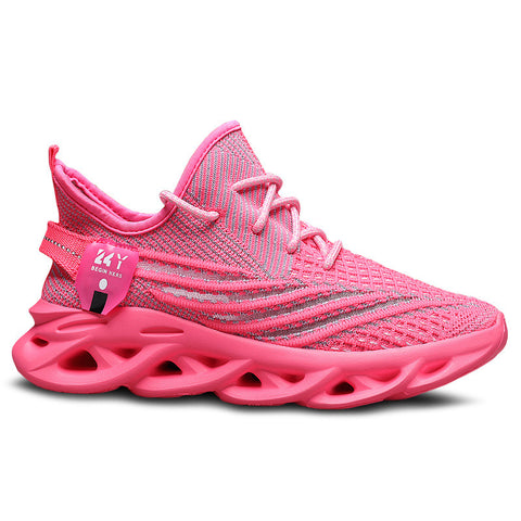 Flyknit Breathable Casual Sneaker Men's Mesh Surface Platform Running Shoes