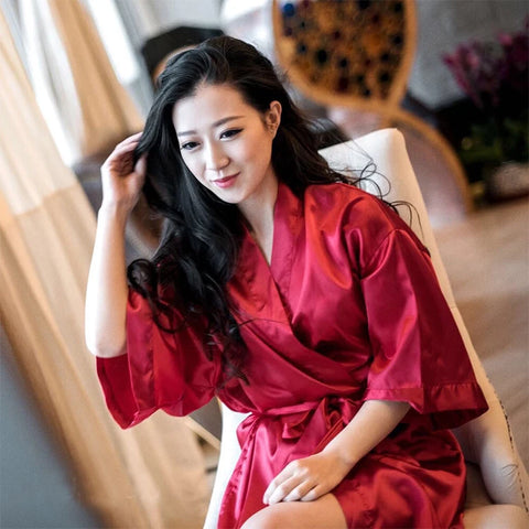 Nightdress Lady Kimono Bathrobe Gown Negligee