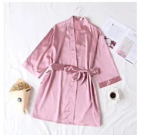 Nightdress Lady Kimono Bathrobe Gown Negligee