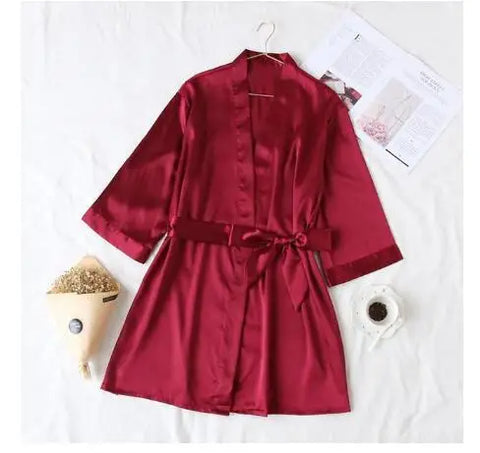Nightdress Lady Kimono Bathrobe Gown Negligee