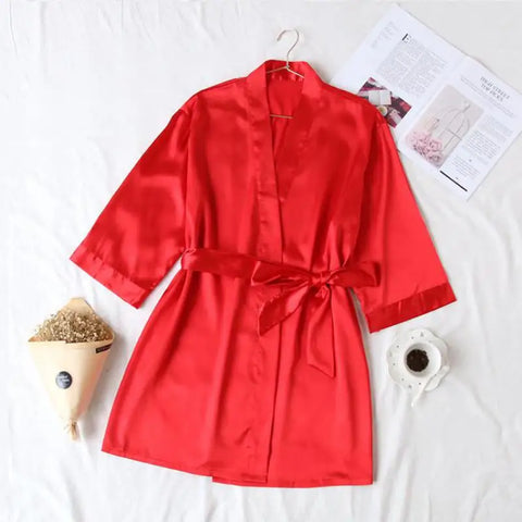 Nightdress Lady Kimono Bathrobe Gown Negligee