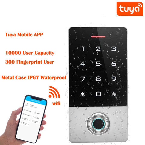 Door Access Control System Wireless Door Entry with Tuya APP  Access 125Khz RFID Waterproof Metal Keypad