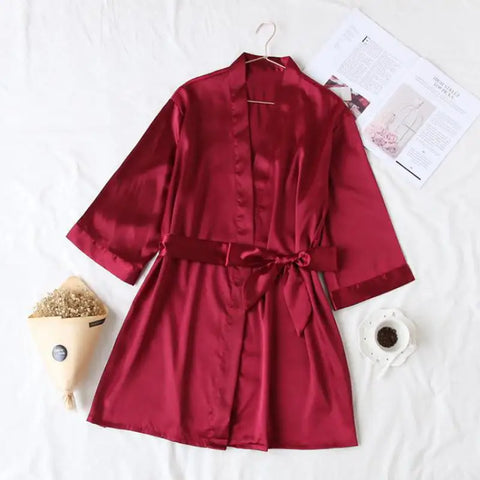 Nightdress Lady Kimono Bathrobe Gown Negligee