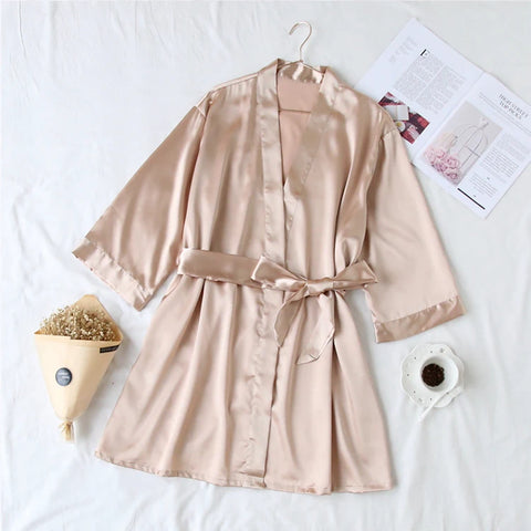 Nightdress Lady Kimono Bathrobe Gown Negligee