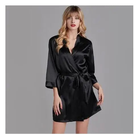 Nightdress Lady Kimono Bathrobe Gown Negligee