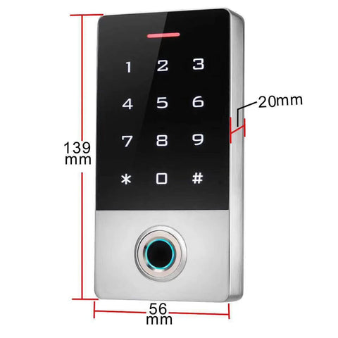Door Access Control System Wireless Door Entry with Tuya APP  Access 125Khz RFID Waterproof Metal Keypad