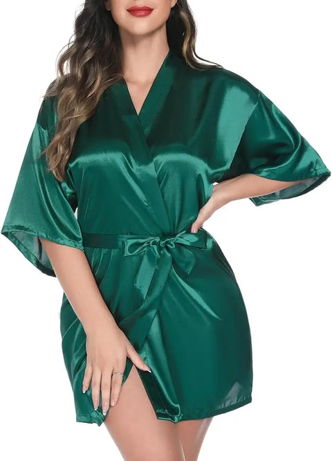 Nightdress Lady Kimono Bathrobe Gown Negligee