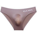 Men's Transparent Underwear Ice Silk Ball Pouch Panties Letter Seamless Ultra Thin Summer Breathable Low Waist Triangle Pants