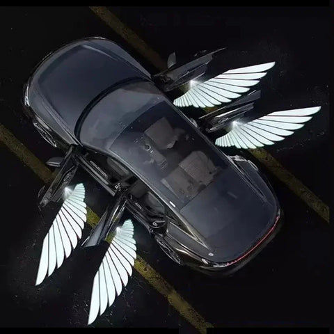 Angel Wings Wireless Car Door Welcome Courtesy Shadow Projector Lamp LED HD Logo 2pcs