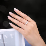 Moissanite D Color 0.6ct S925 Sterling Silver Engagement 6 Stone Ring for Women Yellow Gold Rose Gold Plated