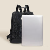 Soft Leather Travel Backpacks Women's Double Zipper Shoulder Bags
