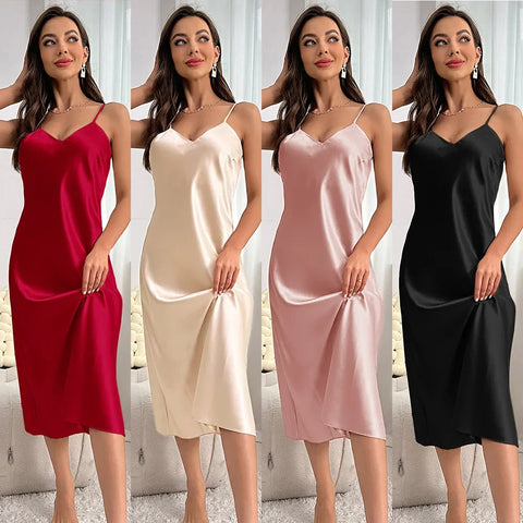 Seductive Silk Long Nightdress