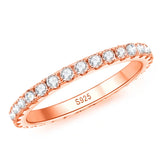 18k White Gold 2mm D Color Moissanite  Wedding Engagement Rings For Women