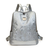 Soft Leather Travel Backpacks Women's Double Zipper Shoulder Bags