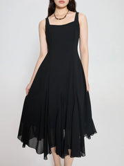 DUSHU Office Lady Women's High Texture Fishtail Strap Dress