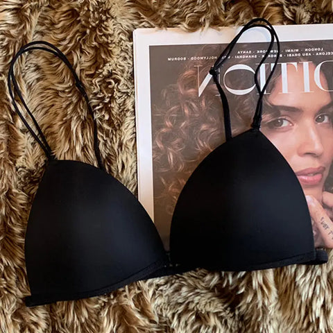 Bule Design Sl Nylon Material Summer Comfortable Thin Women's Bra