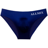 Men's Transparent Underwear Ice Silk Ball Pouch Panties Letter Seamless Ultra Thin Summer Breathable Low Waist Triangle Pants