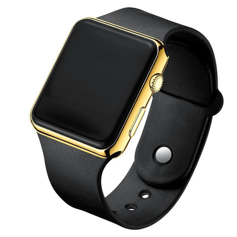 Black Silicone Wristband Casual Mens Watch