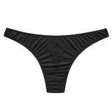 BirdTree, Lining 100%Real Silk Knit Thong, Women Low Rise Thin, Comfortable Breathable T-Back, 2024 Spring Summer New, P43260QM