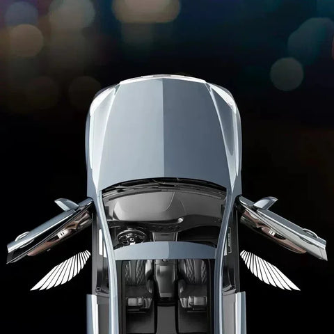 Angel Wings Wireless Car Door Welcome Courtesy Shadow Projector Lamp LED HD Logo 2pcs