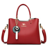 3-Layer Large Capacity Tote Bag High Quality Leather Women Handbag Luxury Designer
