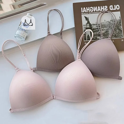 Bule Design Sl Nylon Material Summer Comfortable Thin Women's Bra