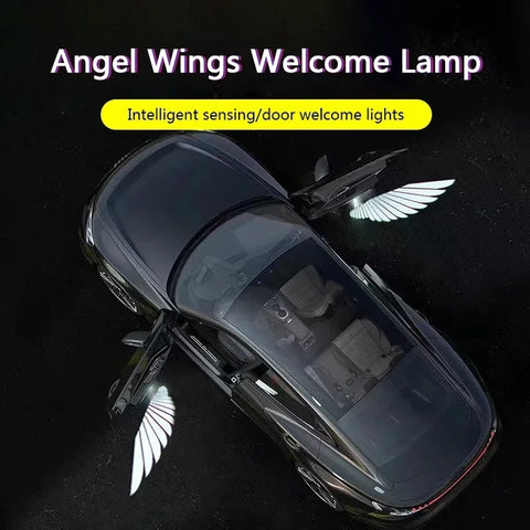 Angel Wings Wireless Car Door Welcome Courtesy Shadow Projector Lamp LED HD Logo 2pcs