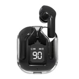 Bluetooth-Compatible Noise Canceling Translucent Earphones with Digital Display Charging Case Small Ear Buds for Sports Working