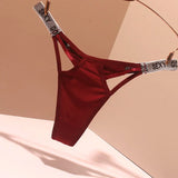 Ice Silk G-strings Shiny Waist Sexy Thongs For Women