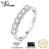 Moissanite D Color 0.6ct S925 Sterling Silver Engagement 6 Stone Ring for Women Yellow Gold Rose Gold Plated