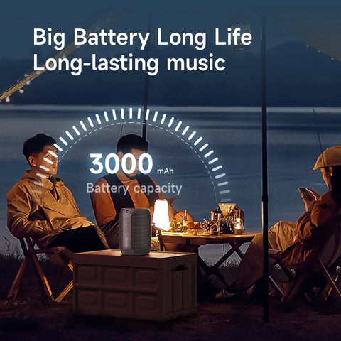 Waterproof Bluetooth Speaker, Bass Wireless, LED Light, Outdoor Speakers, Subwoofer