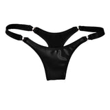 Women's Shiny PVC Leather Thongs G-strings Black Red Color Panties Knickers Briefs Underwear Sexy Lingerie Трусы Женские