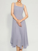 DUSHU Office Lady Women's High Texture Fishtail Strap Dress