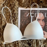 Bule Design Sl Nylon Material Summer Comfortable Thin Women's Bra