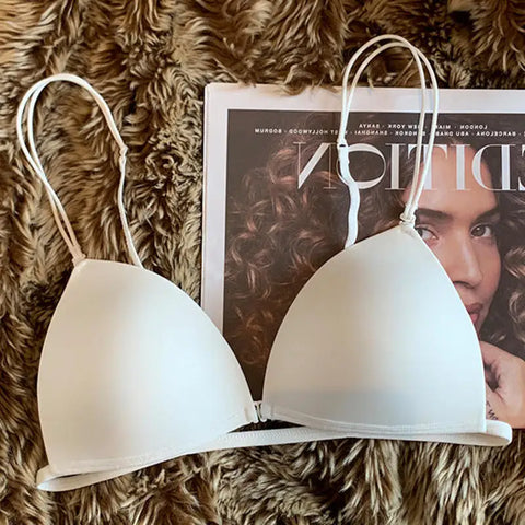 Bule Design Sl Nylon Material Summer Comfortable Thin Women's Bra
