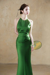 Sleeveless Women Maxi Dress Elegant Evening Long Backless Solid Simple White Luxury Dresses