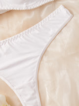 Smooth Comfortable Thin Women Night  Sleep Underwear Bra Set