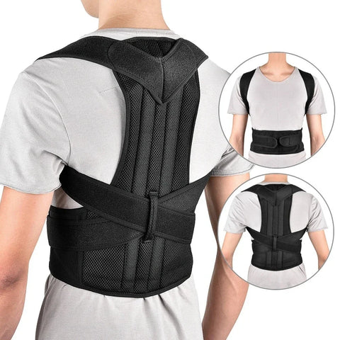 Adjustable Back Support Strap Shoulder Spine Brace Neck Stretcher Trainer