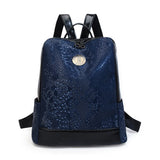 Soft Leather Travel Backpacks Women's Double Zipper Shoulder Bags